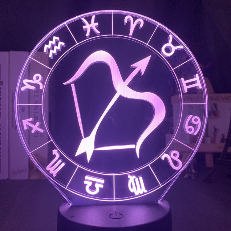 Twelve constellations acrylic 3d night light