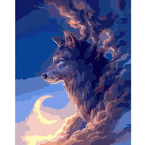 wolf painting