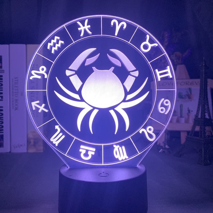Twelve constellations acrylic 3d night light