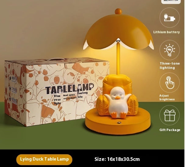 Cute Yellow Duck Plastic Night Light