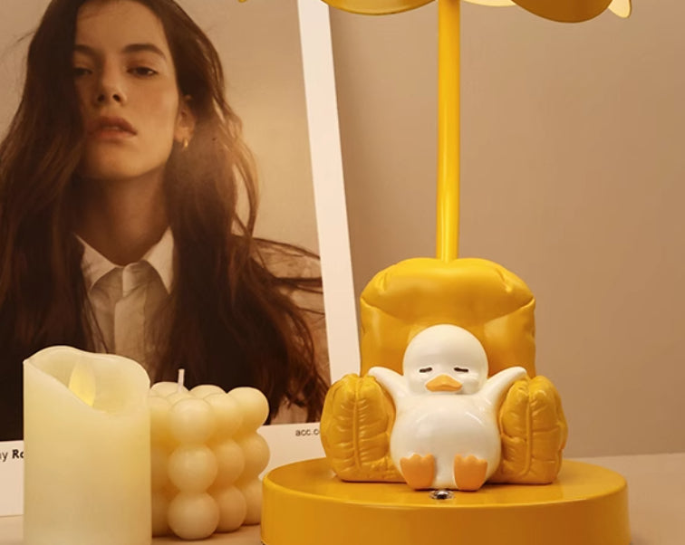 Cute Yellow Duck Plastic Night Light