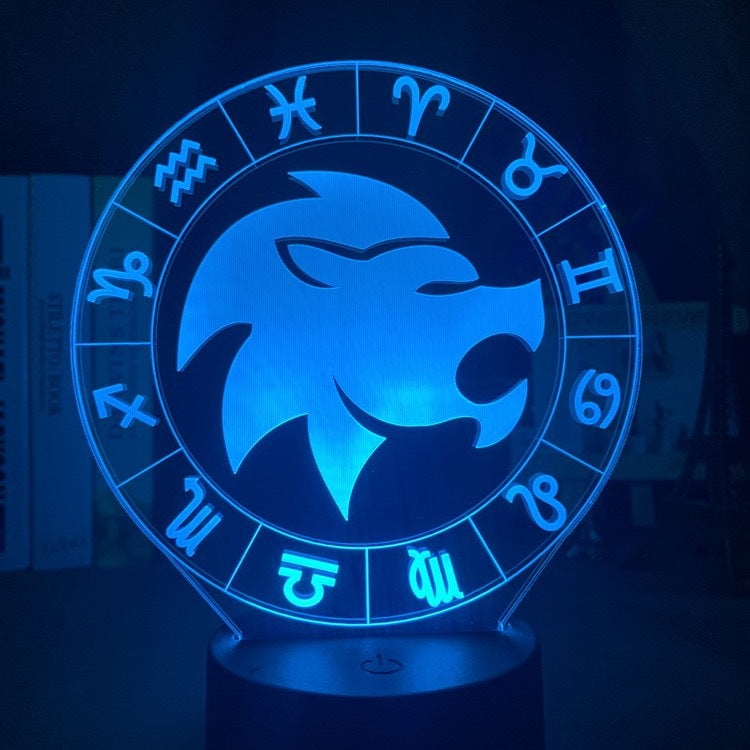 Twelve constellations acrylic 3d night light